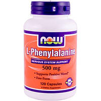 Фенилаланин NOW Foods L-Phenylalanine 500 mg 120 Caps DM, код: 7518444