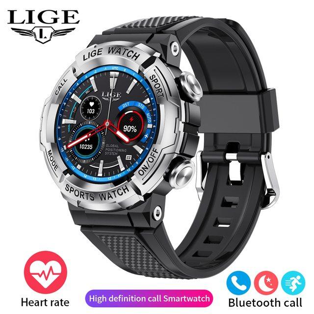Чорний чоловічий смарт-годинник Smart Watch Lige ECG Black, розумний смарт годинник