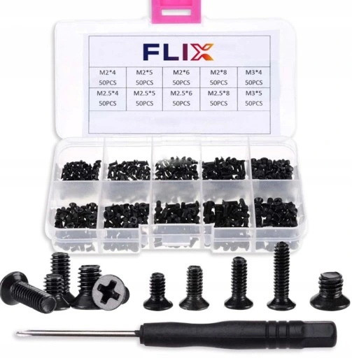 Гвинти для ноутбука набір 500 шт.