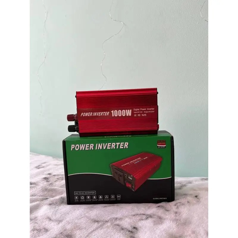 Перетворювач струму power inverter ac/dc автомобільний інвертор 1000w з 12 на 220 ssk-1000, червоний, фото 1