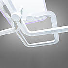 Світлодіодна люстра 90 Вт з підсвічуванням основи та пультом д/к колір каркасу білий D-MX3614/3S WH LED 3color dimmer, фото 2