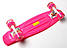 Пенні борд Penny Board Pink, Малинові колеса, що світяться, фото 5