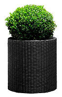 Плетеный цветник Large Cylinder Planter серый