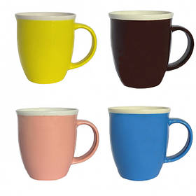 Керамічний кухоль Helios Кольоровий блиск для чаю 375 мл (2647)