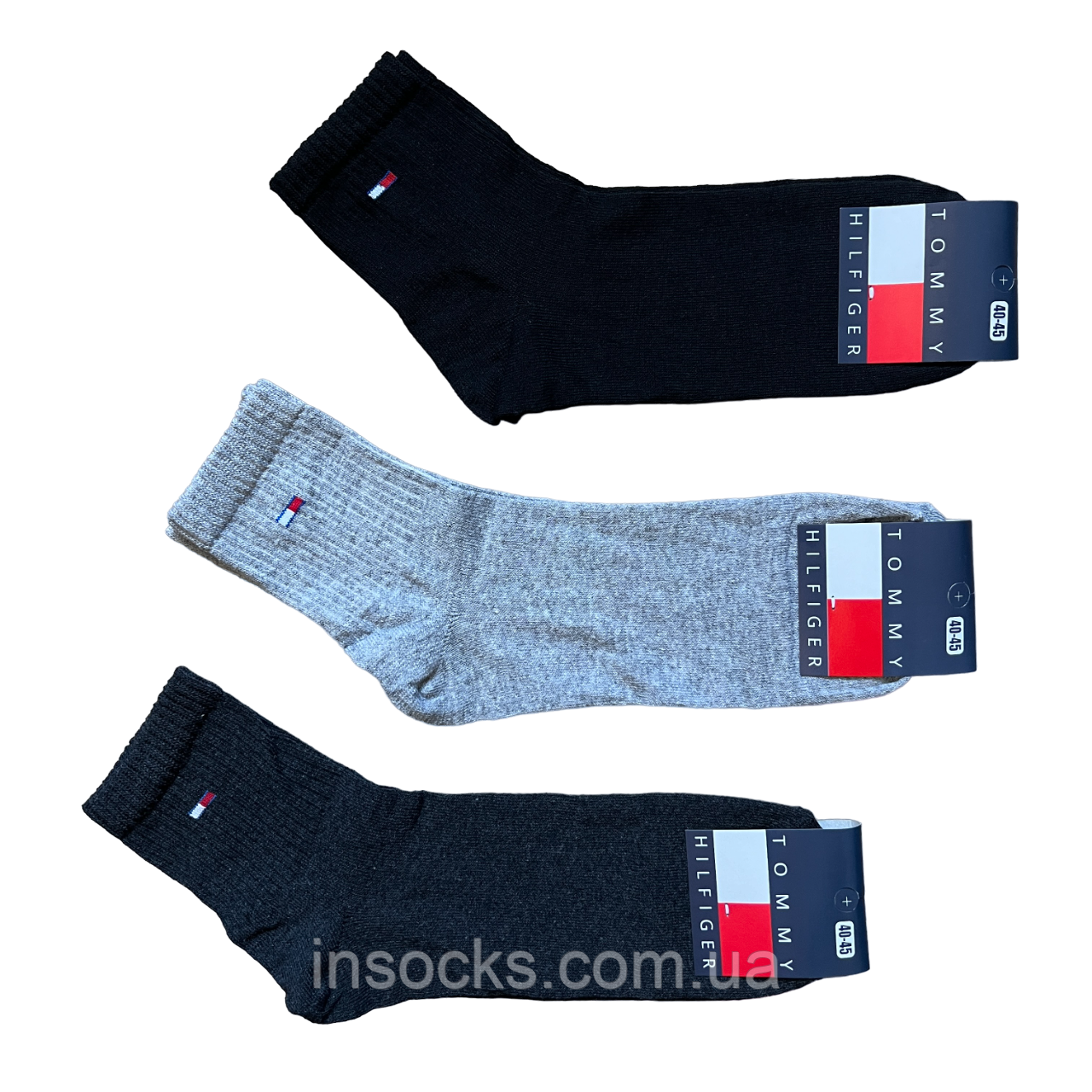 Шкарпетки чоловічі "Tommy Hilfiger". 40-45р. Середньої висоти. Демісезонні.