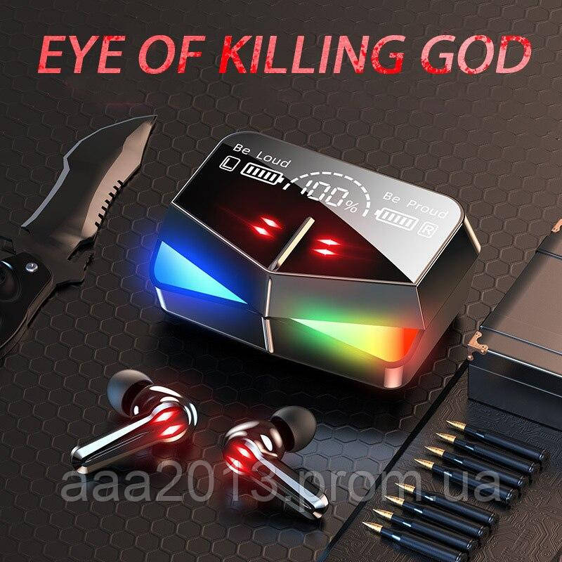 Бездротові навушники Bluetooth гарнітура TWS PRO  музика СТЕРЕО у 2 вуха, повербанк, фото 1