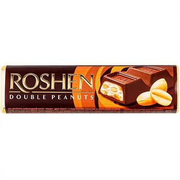 Батон Roshen з дрібленим арахісом та арахісовим кремом 30шт