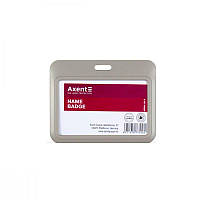 Бейдж -слайдер Axent 4500H горизонтальний, 85*54, теплий сірий