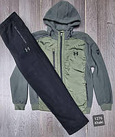 Чоловічий теплий флісовий спортивний костюм Under Armour, чоловічий зимовий костюм андер-Армор. Чоловічий одяг Зима