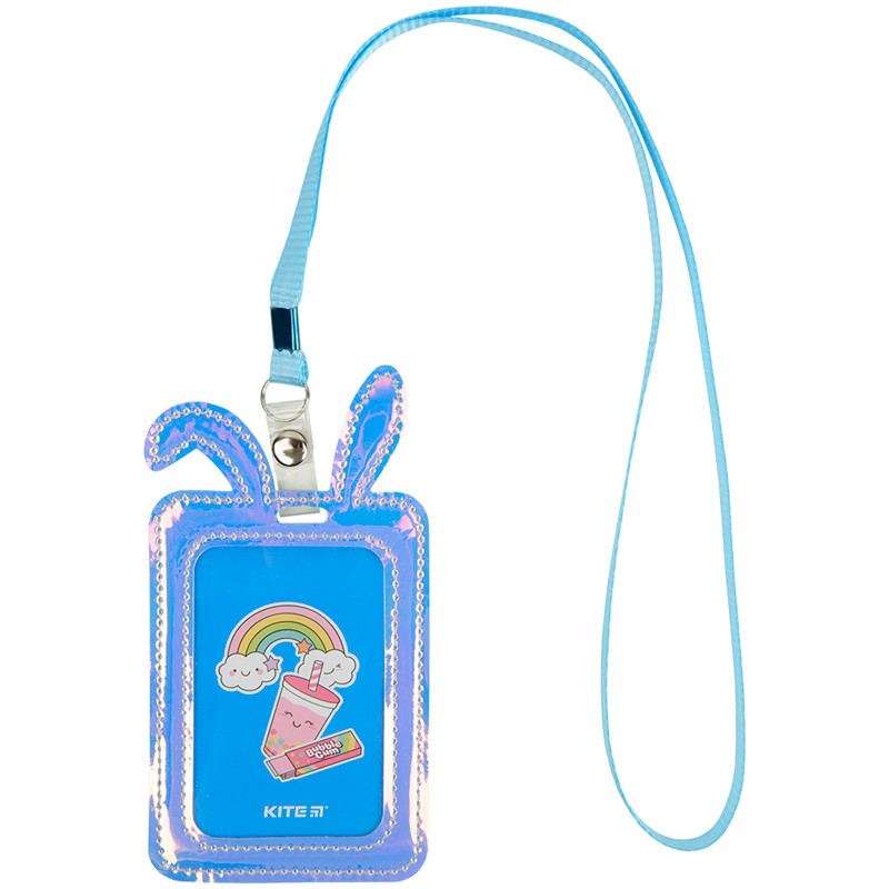 Бейдж K22-449-01 Bunny з голографічним ефектом, фіолетовий KITE, фото 1