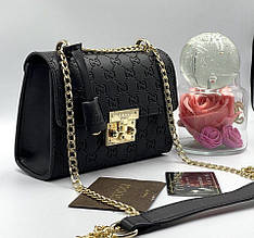 Жіноча сумка Gucci, на ціпку, чорна 931068