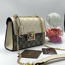 Жіноча сумка Gucci, на ціпку, беж 931069