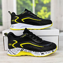 Кросівки дитячі для хлопчика чорні з жовтим Paliament 1634_3