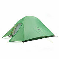 Палатка Naturehike Сloud Up 2 Updated NH17T001-T, 210T сверхлегкая двухместная с футпринтом, зеленый