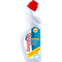 Средство для чистки унитаза Sarma 7 в 1 Чистота и блеск Лимон 750 мл (4820268100689) - Топ Продаж!