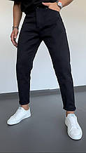 Чоловічі джинси МОМ (чорні) зручні вільна посадка комфортні без потертостей А115688/5101 #1