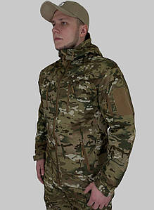 Куртка Ultimatum Gryphon Мультикам,Чоловіча армійська демісезонна куртка Softshell, Тактична військова куртка софтшелл