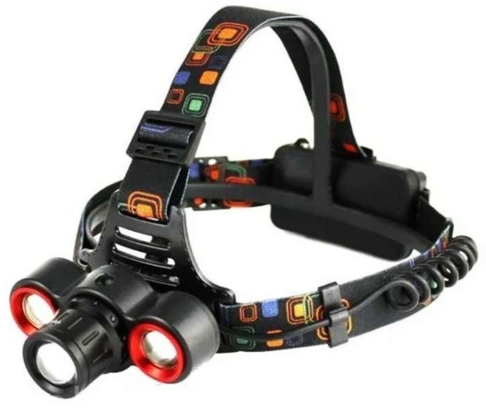 Налобний LED ліхтар RB-108 універсальний потужний яскравий на голову акумуляторний для риболовлі Zoom