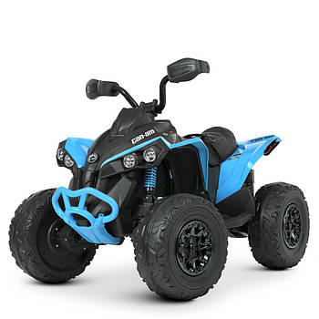 Дитячий квадроцикл на акумуляторі з музикою та світлом фар Bambi M 5001EBLR-4 Блакитний