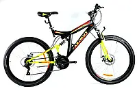 Горный велосипед 24 дюйма размер рамы 17" Azimut Power GFRD Чёрно-жёлтый