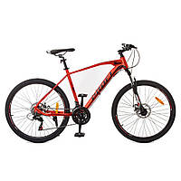 Спортивный велосипед 26 дюйма алюминиевая рама 21 скорость с подножкой Profi G26VELOCITY A26.2 Красный