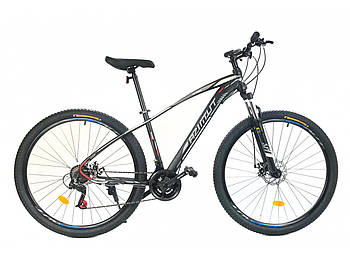 Гірський велосипед 24 дюйми розмір рами 15" Azimut Nevada GFRD Чорно-білий
