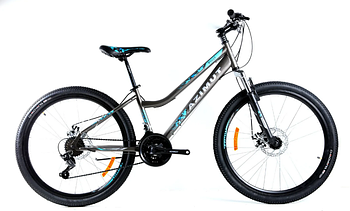 Гірський велосипед 24 дюйми розмір рами 12" Azimut Pixel GFRD Сіро-блакитний