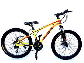 Велосипед Unicorn - Flame 24" розмір рами 15" Жовтий