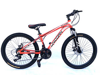 Велосипед для підлітка Unicorn - Flame 24" розмір рами 13" Червоний