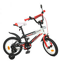 Детский двухколесный велосипед с катафотом и доп колесами 16 дюймов с Profi Inspirer Y16325 Красный