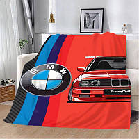 Плед BMW : Автомобиль мечты качественное покрывало с 3D рисунком размер 135х160