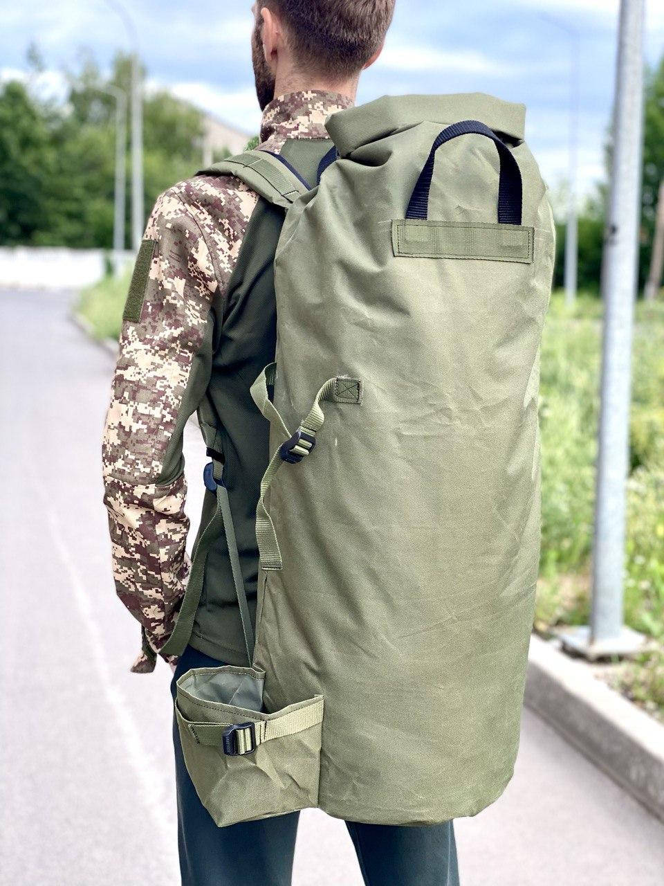 

Баул 60 литров - 90 литров армейский. Сумка для вещей военная ЗСУ. Хаки