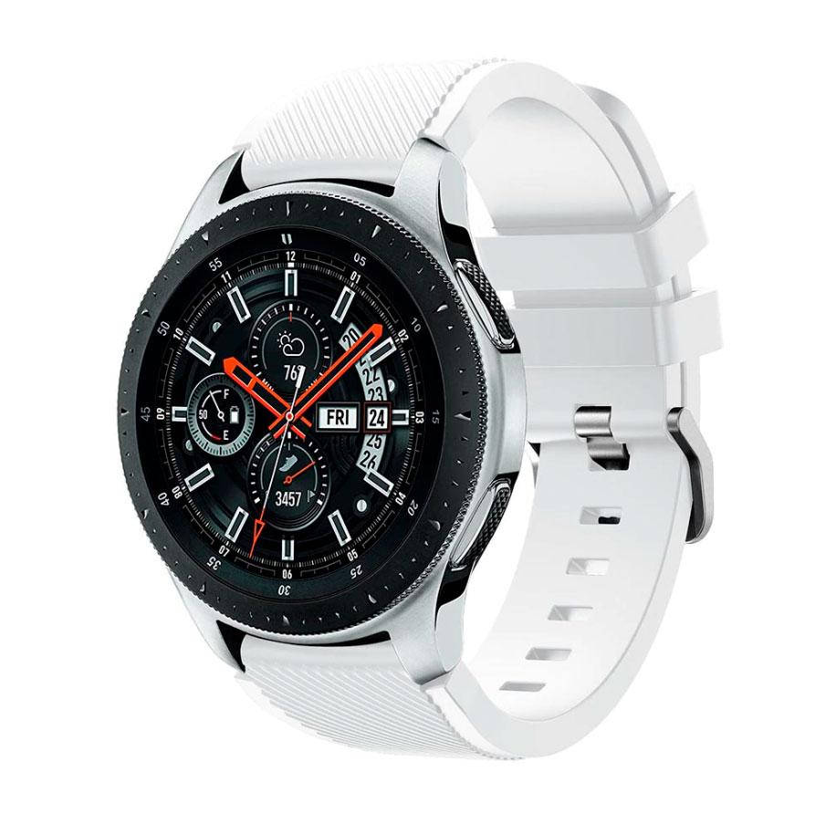 

Ремешок для Samsung Galaxy Watch 46mm Silver / Samsung Gear S3 - белый / силикон / 22mm