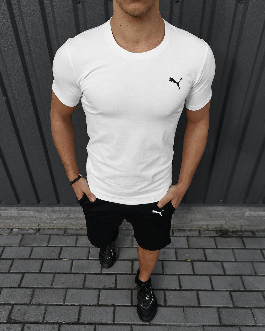 

Комплект Puma футболка белая + шорты, Белый