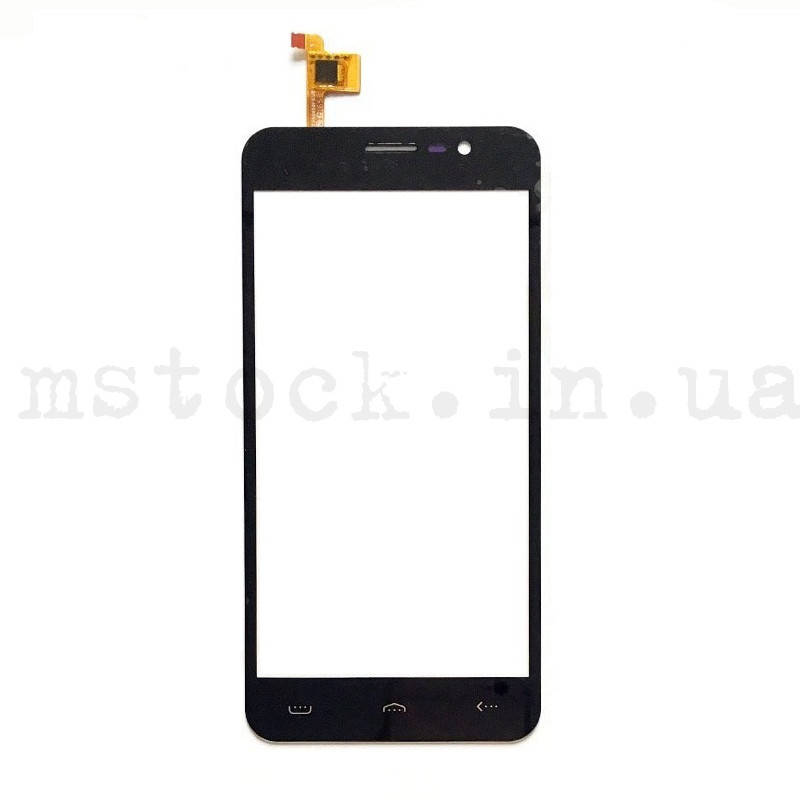 

Touch screen (Сенсор) HomTom HT16 чёрный с самоклейкой, Черный