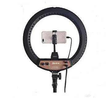 Кільцева LED лампа Ring Light ZB-R14 35 см 36W без штатива з тримачем для телефону селфі кільце