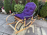 Крісло гойдалка з подушкою в 2-х кольорах, фото 3