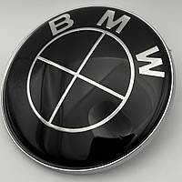 Значок BMW 78 мм. Эмблема БМВ на капот и багажник 51.1481970248 черная