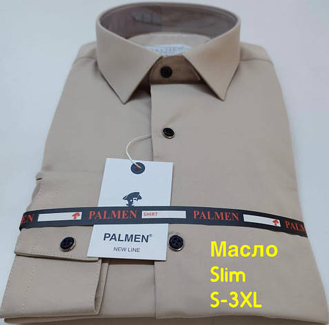 Чоловіча сорочка з довгим рукавом Palmen/ slim/ масло, фото 3