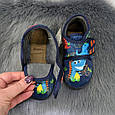 Капці дитячі для хлопчика Inblu закриті на липучках сині 5171, фото 4