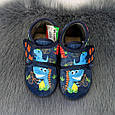Капці дитячі для хлопчика Inblu закриті на липучках сині 5171, фото 7