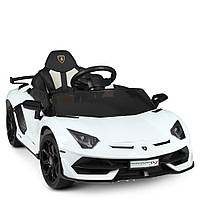 Детский электромобиль Lamborghini с музыкой и звуком мотора Bambi M 4787EBLR-1 Белый