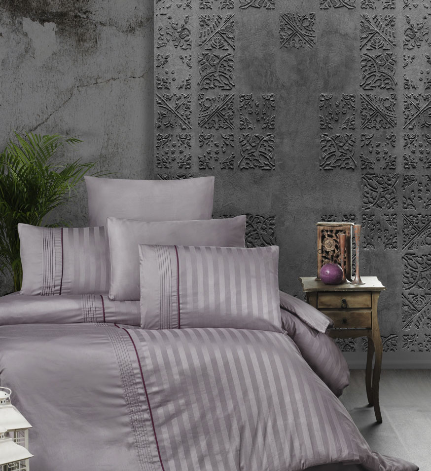 Комплект постільної білизни First Choice Deluxe Satin 200х220 Modalife Lavender, фото 1