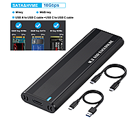 Зовнішня кишеня для M2 SSD NVMe (PCIe) і NGFF (Sata) USB 3.1 Type-C Deepfox M2SN Original, фото 5