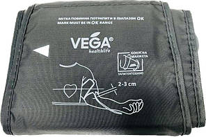 Манжета Vega 22-42см 1 трубка для автоматичного полуавтоматичного тонометра збільшена
