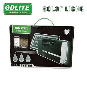 Ліхтар GD-1 із сонячною панеллю + повербанк + лампа 3 шт., фото 2