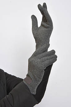 Рукавички жіночі на хутрі темно-сірого кольору розмір 7,5 165111M