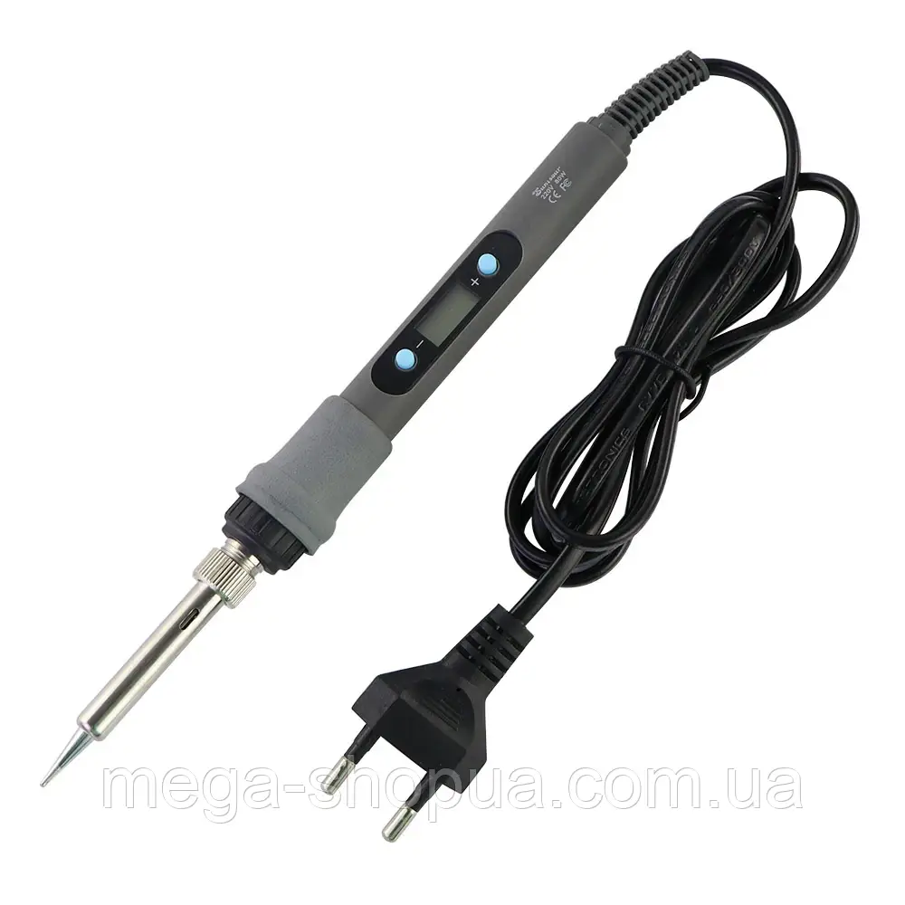 Електричний паяльник 80W/Ватів з регулюванням температури та цифровим дисплеєм ABG RT80 Сірий