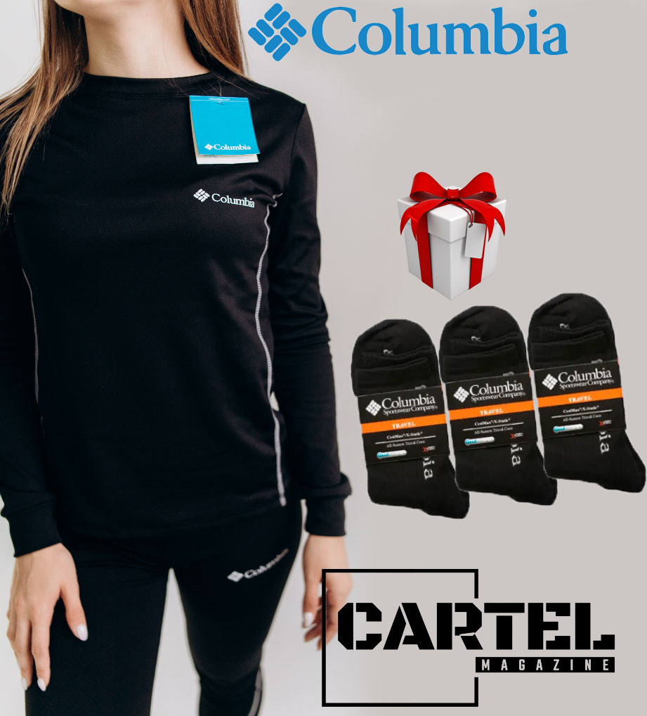 Комплект термобелье columbia женское для зимы, Термобелье женское columbia для бега+ носки 3 шт