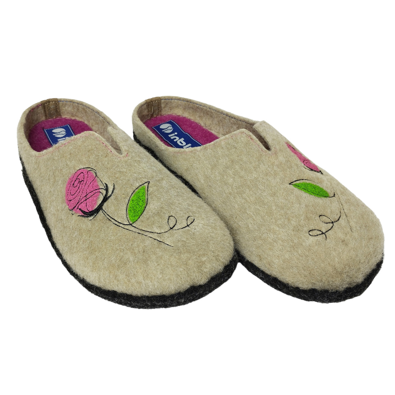 Жіночі тапочки паркетки Inblu фетр бежевий P2-5H, фото 1